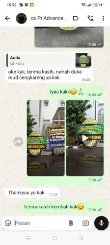 Testimonial Papan Bunga Pernikahan sorongan